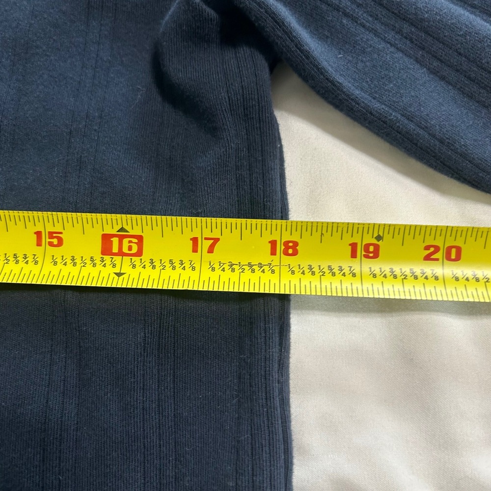 Slate & Stone Mens Navy Blue Ribbed Cotton Button Down Shirt Small Long Sleeve - Picture 4 of 9